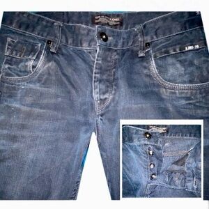 Jack & Jones Core Dark Wash Button-Fly Jeans